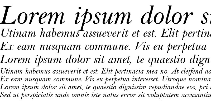 Sample of BellT Italic