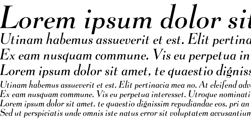 Sample of Belucian Demi Italic