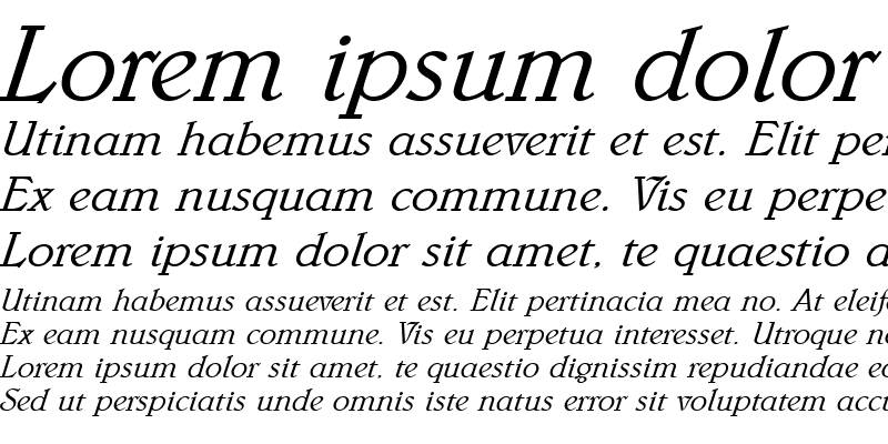 Sample of Belwe Italic