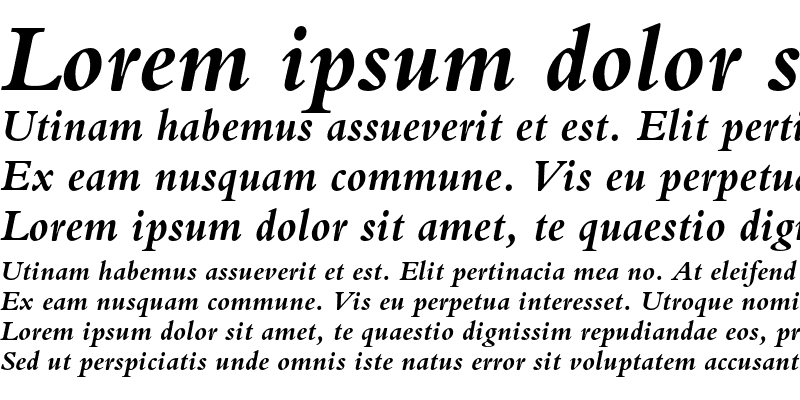 Sample of Bembo Bold Italic OsF