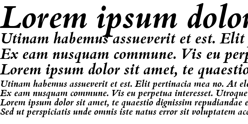 Sample of Bembo BQ Italic