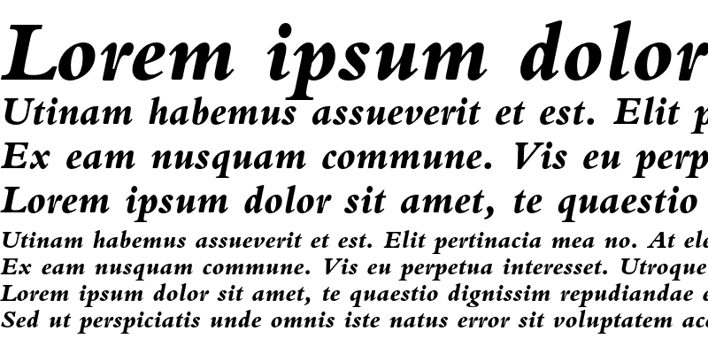 Sample of Bembo Extra Bold Italic OsF