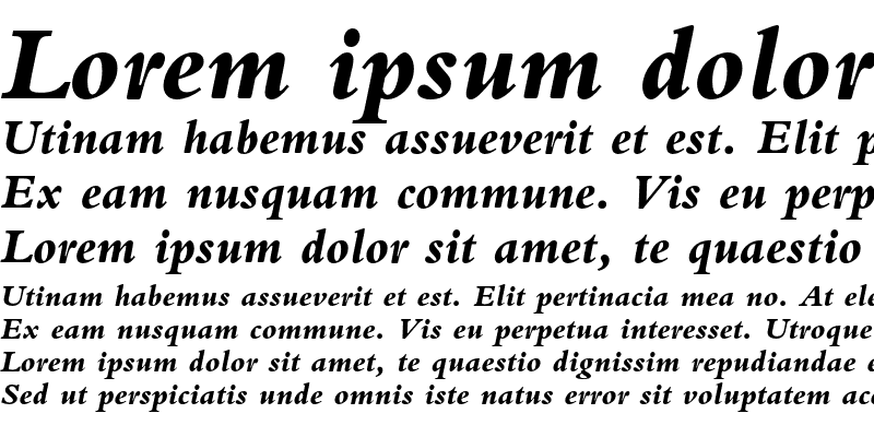 Sample of Bembo Extra Bold Italic