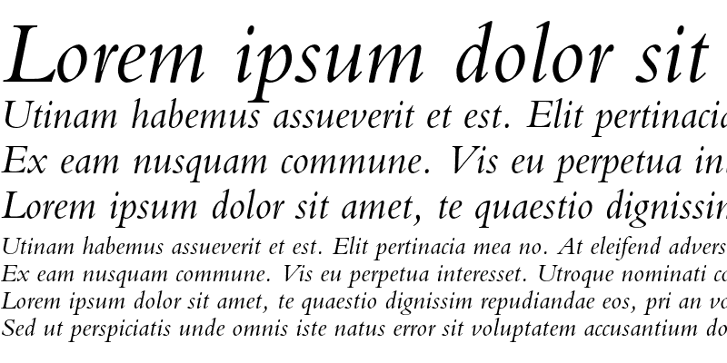 Sample of Bembo Italic OsF