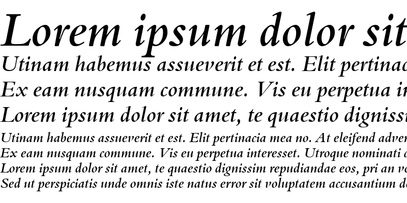 Sample of Bembo Semi Bold Italic