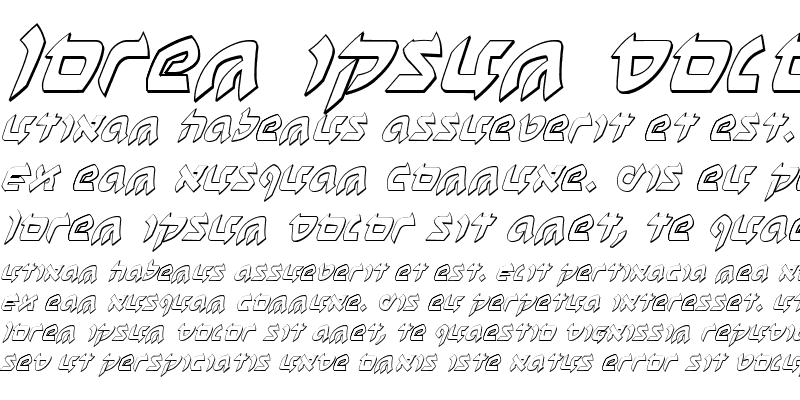 Sample of Ben-Zion 3D Italic