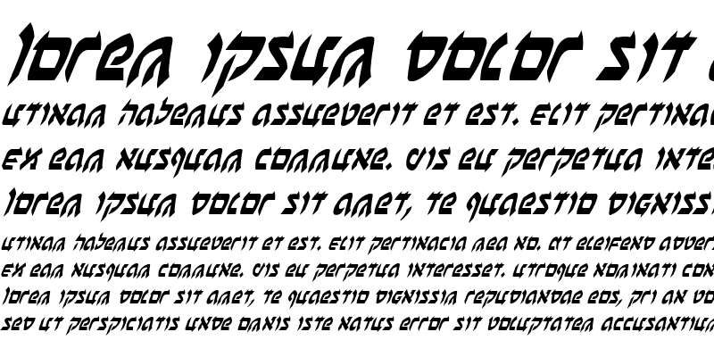 Sample of Ben-Zion Condensed Italic