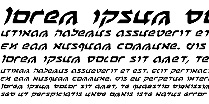 Sample of Ben-Zion Expanded Italic