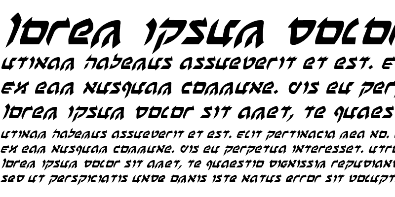Sample of Ben-Zion Italic