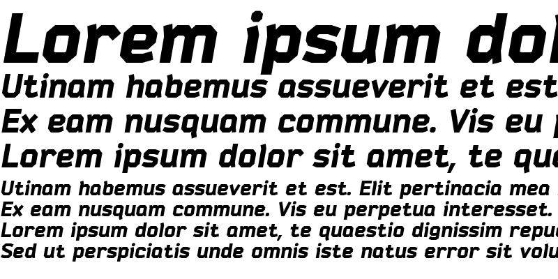 Sample of Bender Black Italic