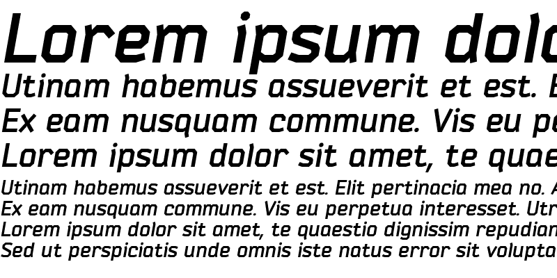 Sample of Bender Bold Italic