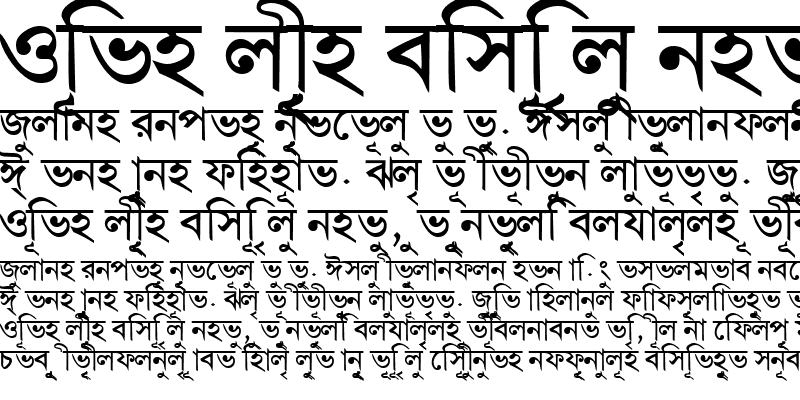 Sample of BengaliDhakaSSK Bold