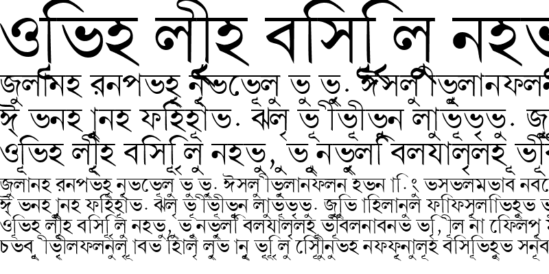 Sample of BengaliDhakaSSK