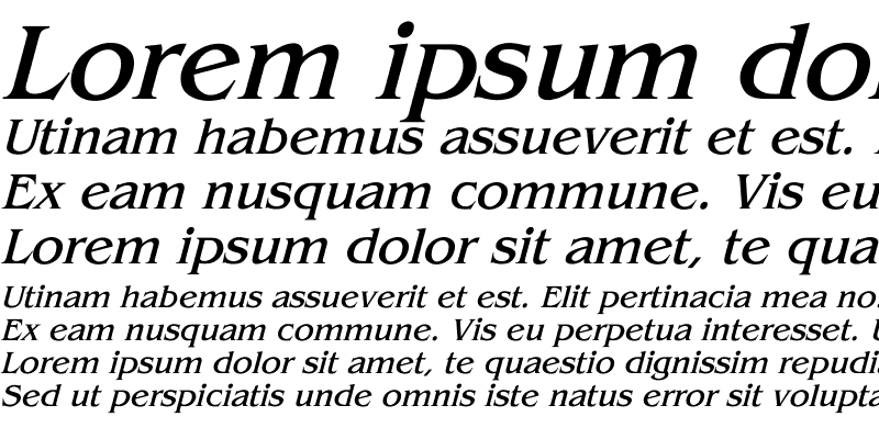 Sample of Benguiat Italic