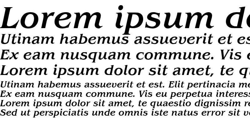 Sample of Benguiat Medium Italic