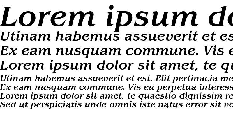Sample of Benjamin Bold Italic