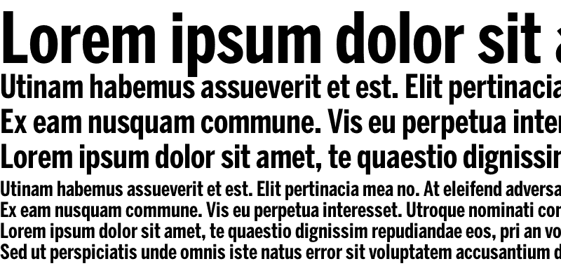 Sample of BentonSans ExtraCondensed Bold