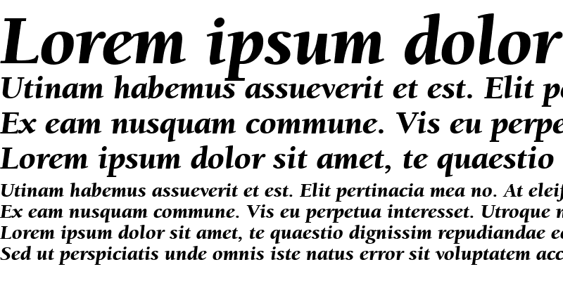 Sample of Berkeley LT Black Italic