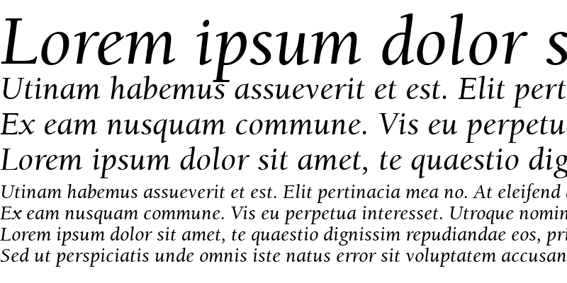 Sample of Berkeley LT Italic