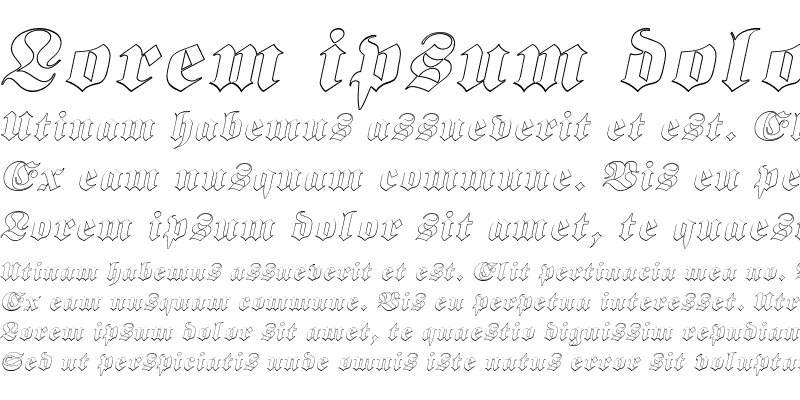 Sample of BerlinerOutline Italic