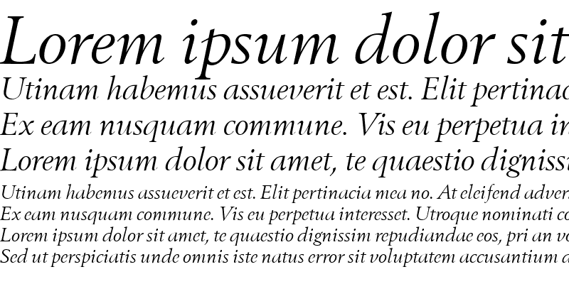 Sample of Berling Becker Italic