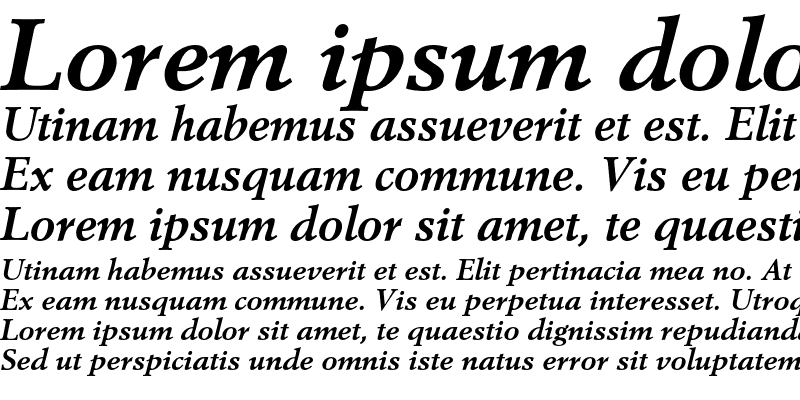 Sample of Berling Bold Italic