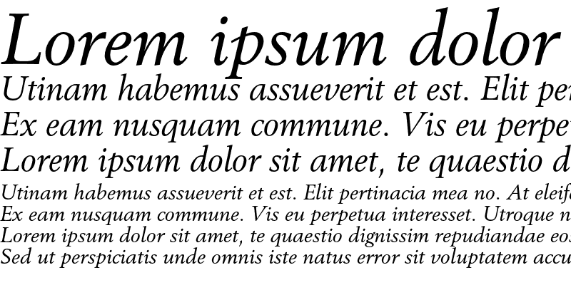 Sample of Berling Italic