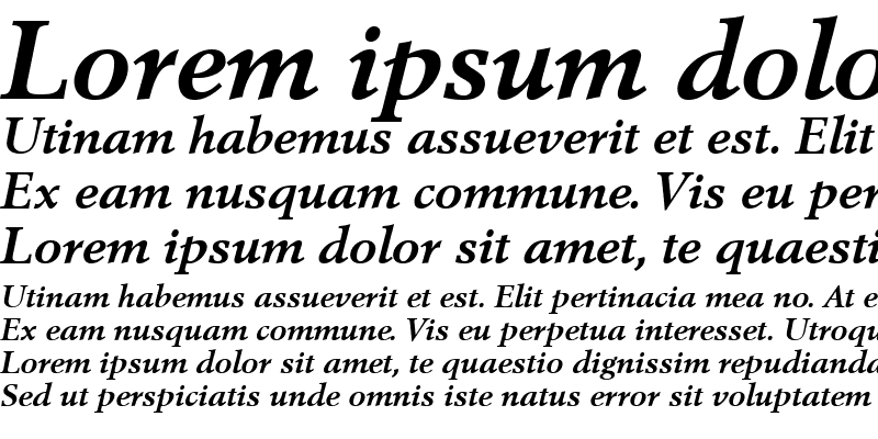 Sample of Berling LT Roman Bold Italic