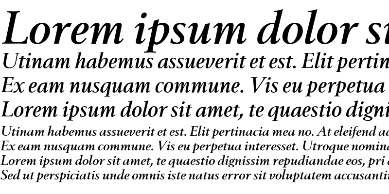 Sample of Berling T Bold Italic