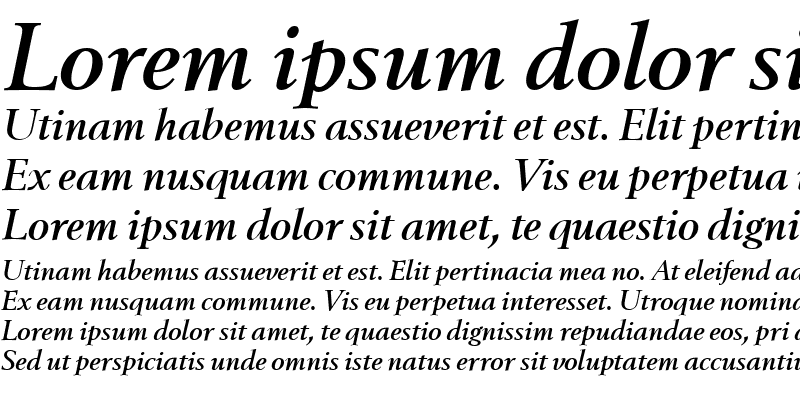 Sample of BerlingT Bold Italic