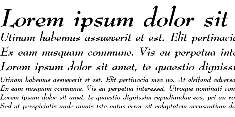 Sample of Bernard Bold Italic