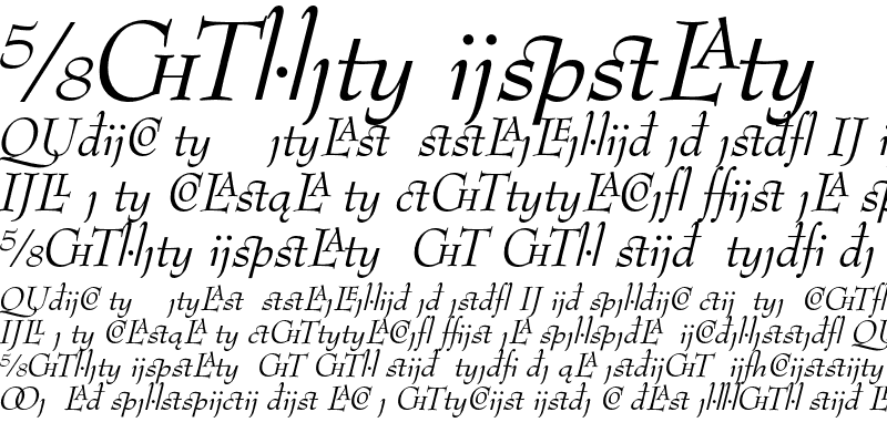 Sample of Bernhard Modern Extension Italic