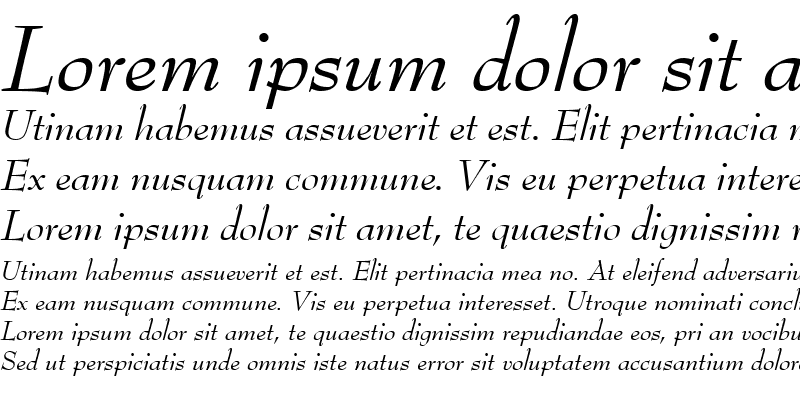 Sample of Bernhard Modern Roman Italic