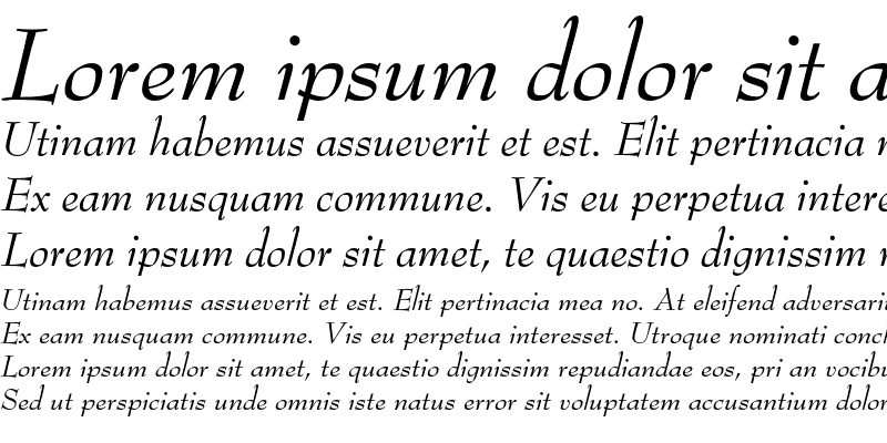 Sample of Bernhard Modern Std Italic