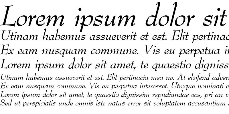 Sample of BernhardModern Italic