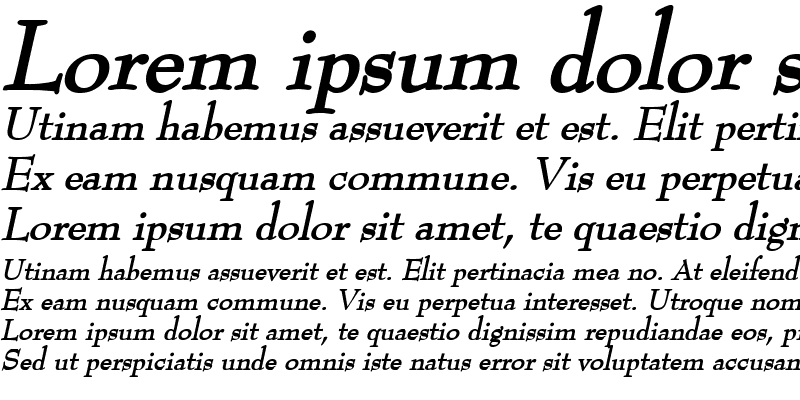 Sample of Bernhart Bold Italic