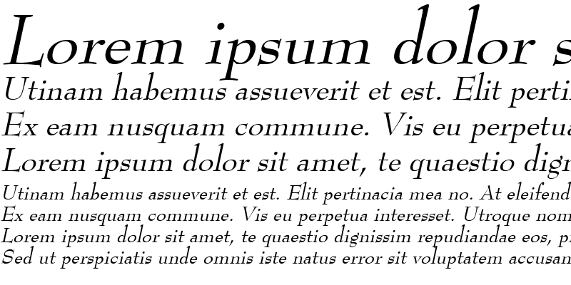 Sample of Bernhart Italic