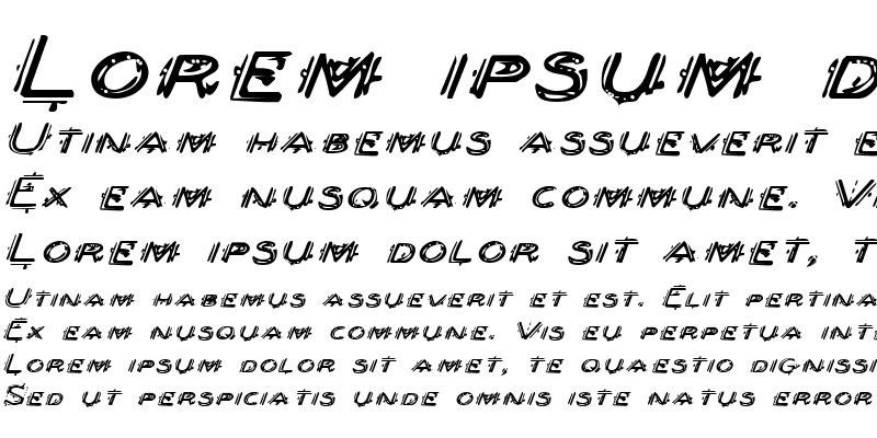 Sample of Berserker Expanded Italic