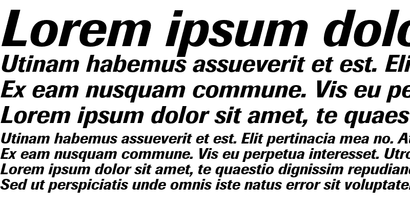 Sample of Berthold Imago Medium Italic