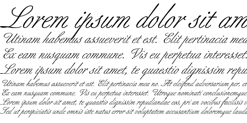 Sample of Berthold Script Italic