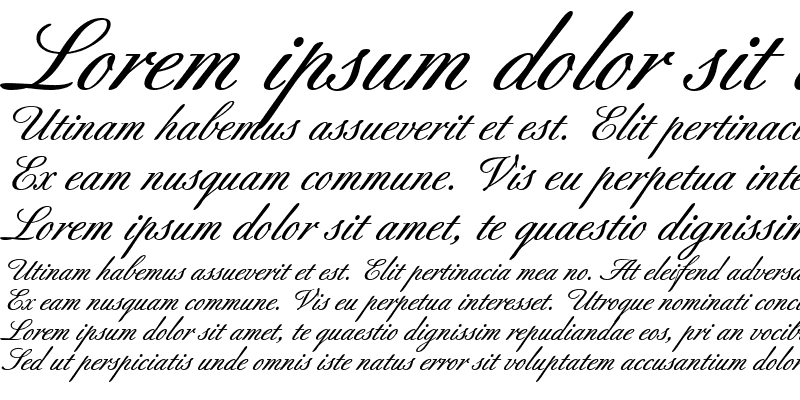 Sample of Berthold Script Regular Bold Italic