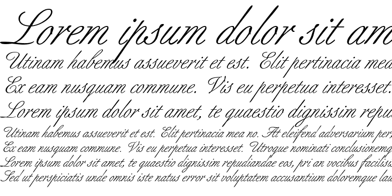 Sample of Berthold Script Regular Italic