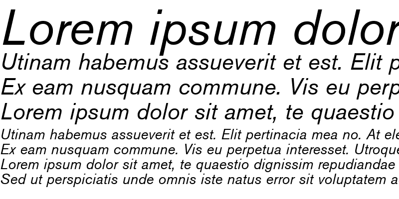 Sample of BertholdAkzidenzGroteskBE RomanItalic