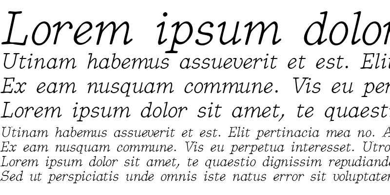 Sample of BetterKamp Italic