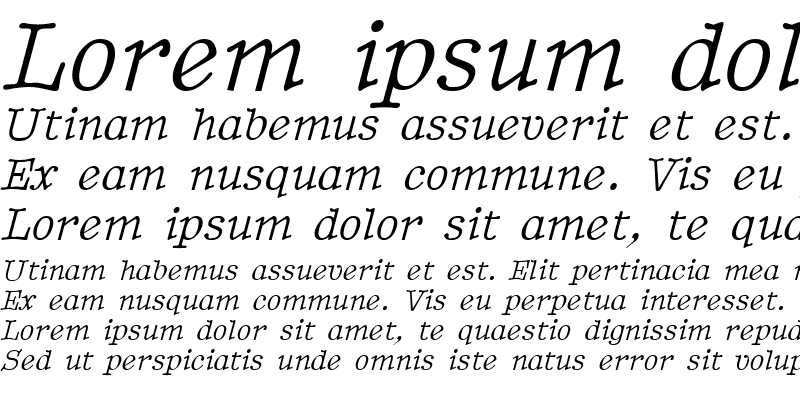 Sample of BetterTypeRight Italic