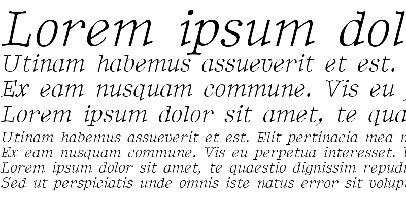 Sample of BetterTypeRightThin Italic