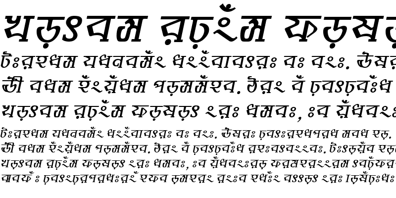 Sample of BhairabMJ Bold Italic