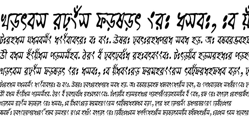 Sample of BhrahmaputraCMJ Italic