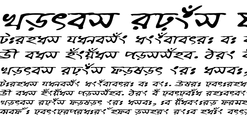 Sample of BhrahmaputraEMJ Italic