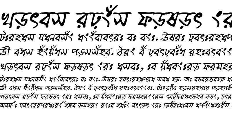 Sample of BhrahmaputraMJ Italic